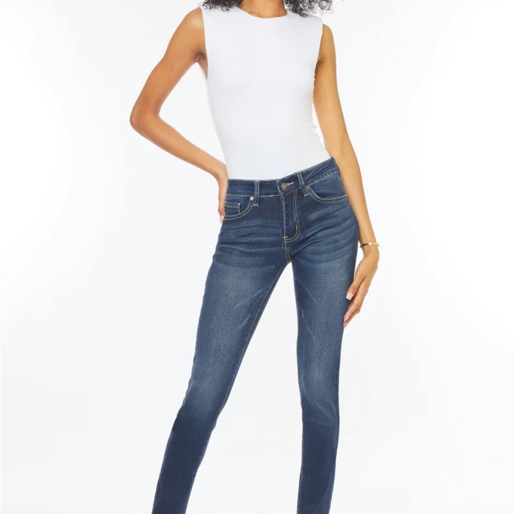 Kancan Francesca Mid Rise Super Skinny Jeans Size 29 - Picture 1 of 11